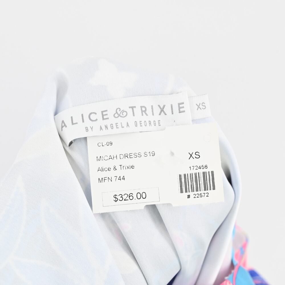 ALICE AND TRIXIE Dress‎ Sz XS Micah Silk Floral Print Long Sleeve Strappy Bright - Picture 8 of 12
